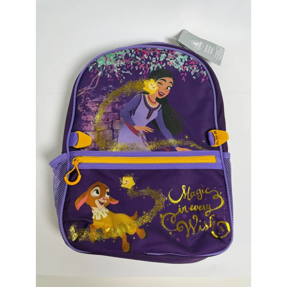 NWT Disney Wish Asha Valentino Purple Backpack Tech Sleeve Magic Every Wish New